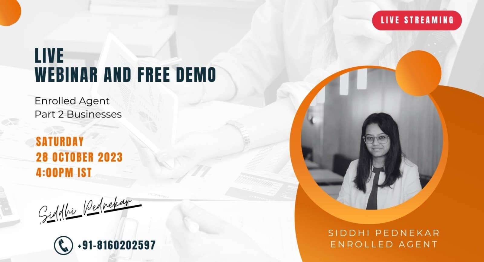 WEBNARS Enrolled Agent New batch Announcement